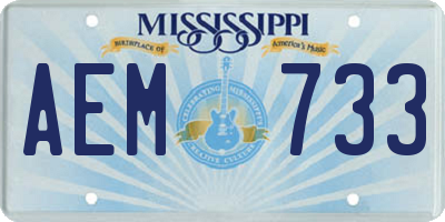 MS license plate AEM733