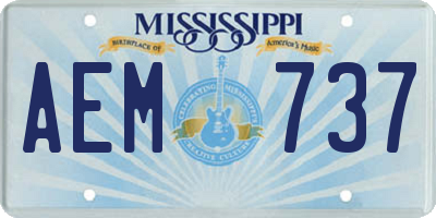 MS license plate AEM737