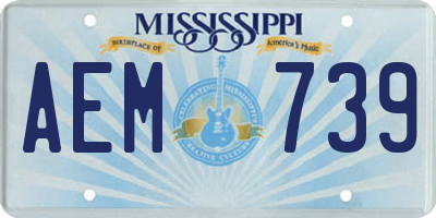MS license plate AEM739