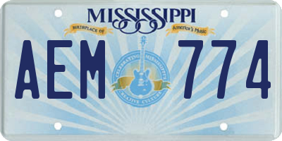 MS license plate AEM774