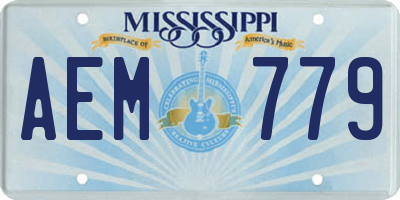 MS license plate AEM779