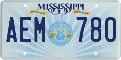 MS license plate AEM780