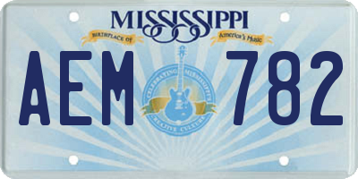 MS license plate AEM782