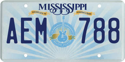 MS license plate AEM788