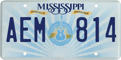MS license plate AEM814