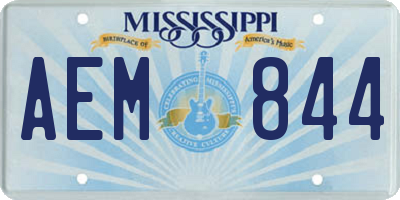 MS license plate AEM844