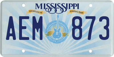 MS license plate AEM873