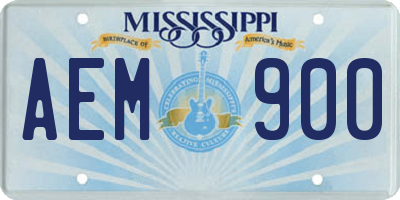 MS license plate AEM900