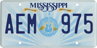 MS license plate AEM975
