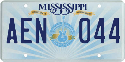 MS license plate AEN044