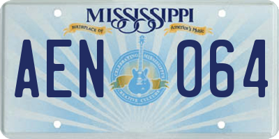 MS license plate AEN064