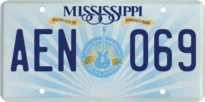 MS license plate AEN069