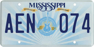 MS license plate AEN074