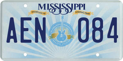 MS license plate AEN084