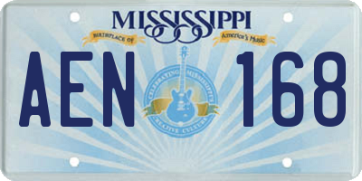 MS license plate AEN168