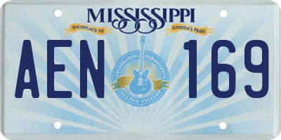 MS license plate AEN169