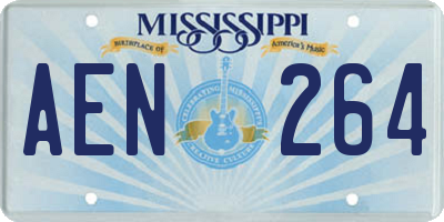 MS license plate AEN264