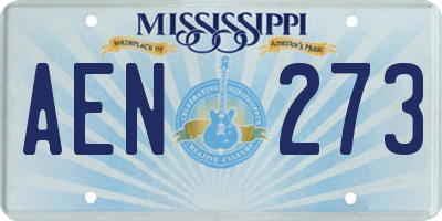MS license plate AEN273
