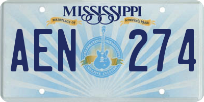 MS license plate AEN274