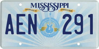 MS license plate AEN291