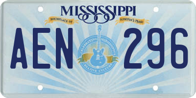 MS license plate AEN296