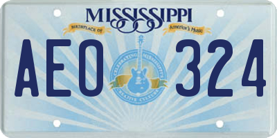 MS license plate AEO324