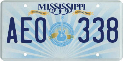 MS license plate AEO338