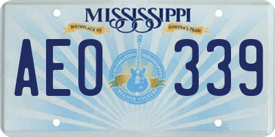 MS license plate AEO339