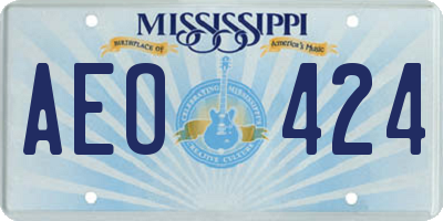 MS license plate AEO424
