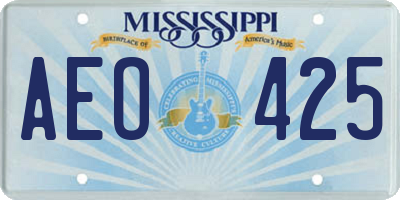 MS license plate AEO425