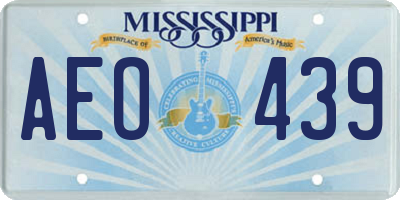 MS license plate AEO439