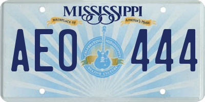 MS license plate AEO444