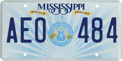 MS license plate AEO484