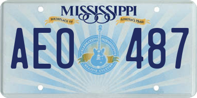 MS license plate AEO487