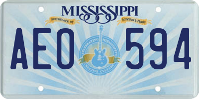MS license plate AEO594