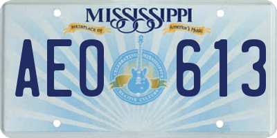 MS license plate AEO613