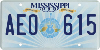 MS license plate AEO615