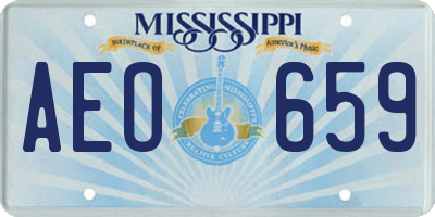 MS license plate AEO659
