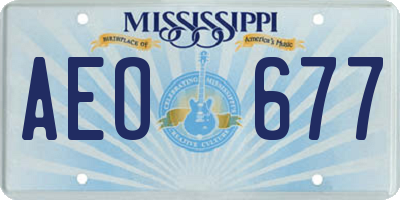 MS license plate AEO677