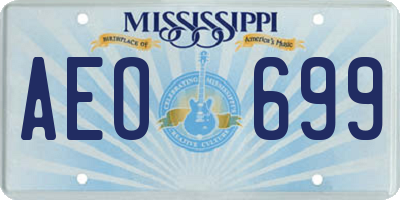 MS license plate AEO699