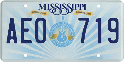 MS license plate AEO719