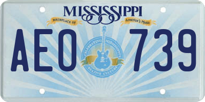 MS license plate AEO739