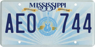 MS license plate AEO744