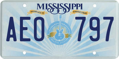 MS license plate AEO797