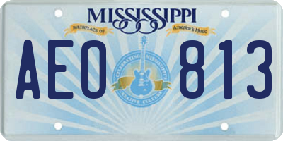 MS license plate AEO813