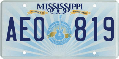 MS license plate AEO819