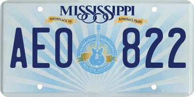 MS license plate AEO822