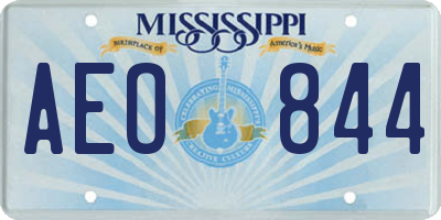 MS license plate AEO844