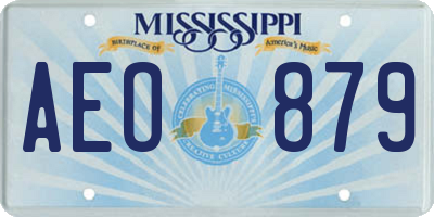 MS license plate AEO879