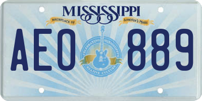 MS license plate AEO889